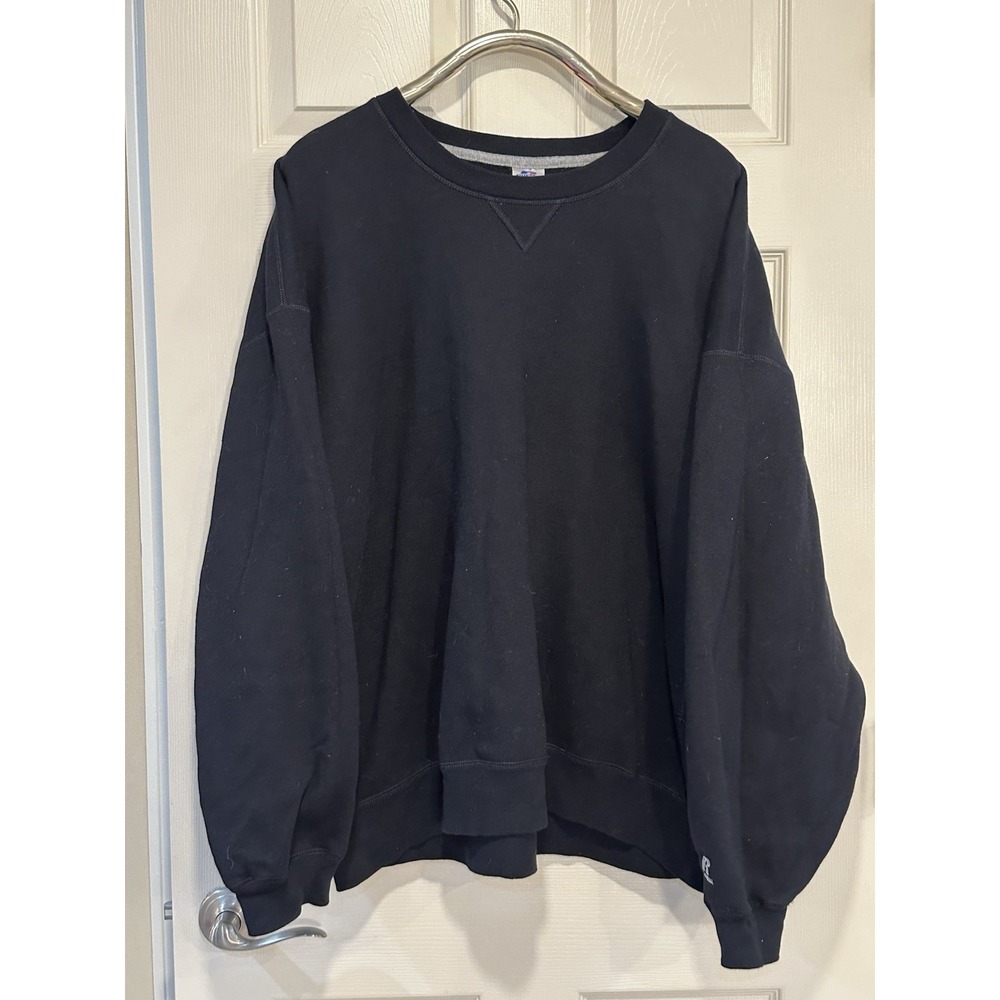 Y2K Russell Black Crew‎ Neck Size 3XL